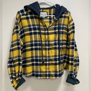 American Eagle flannel with hood size large